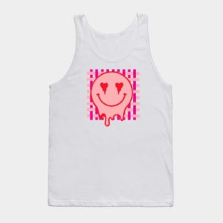 Retro Groovy Valentines Day Hippie Heart Funny Matching Tank Top